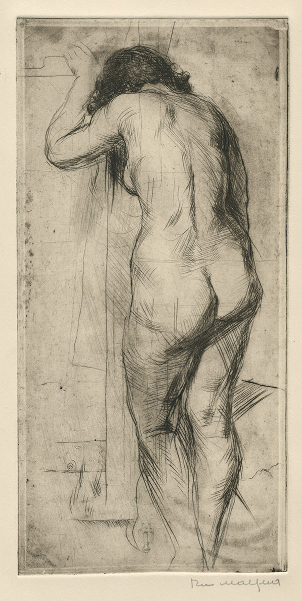 Buy An Etching Naked Lady By The Belgian Etcher Romain Malfliet